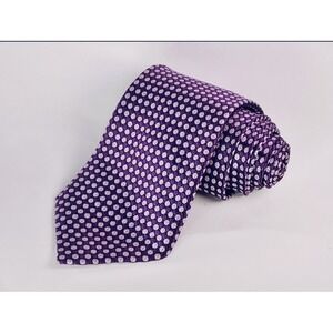 Tom Ford Silk Tie Purple Geometric Dot Made In Italy Designer Luxury Mens